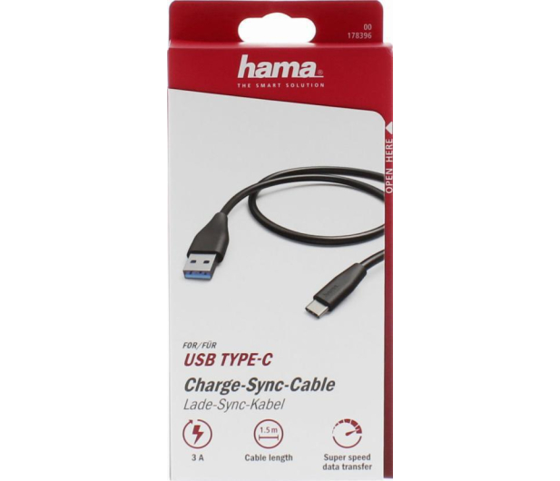 Hama KABEL USB - USB-C 1.5M HAMA czarmy # - 1457232 - zdjęcie 2
